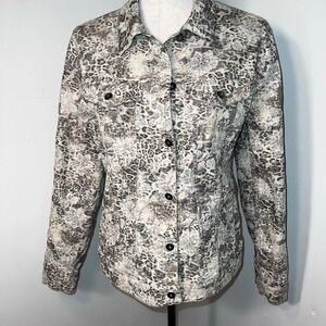E39, Eric Stretch, button, front, long sleeve camo, print lace overlay jacket